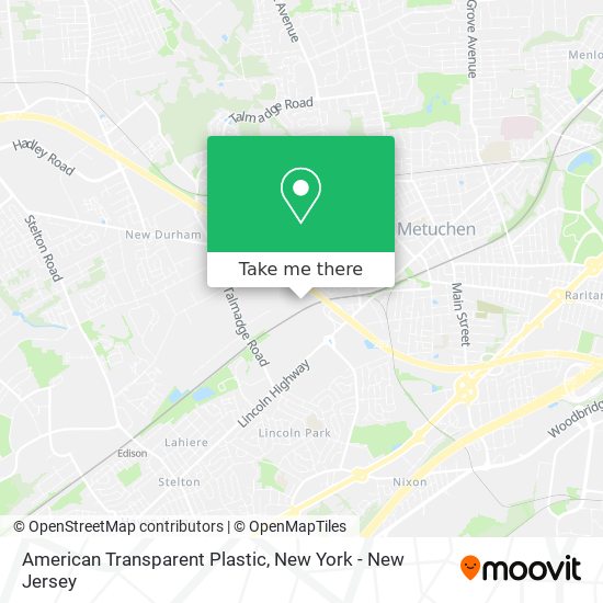 American Transparent Plastic map