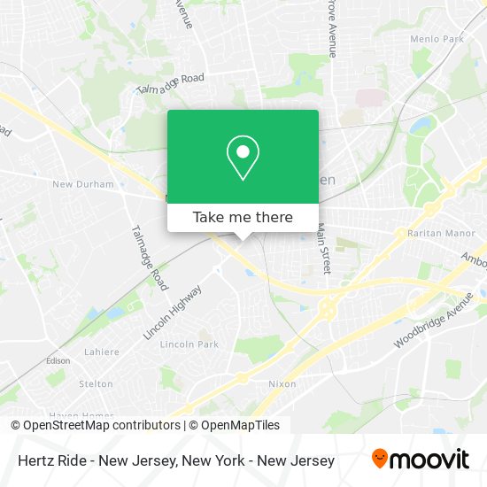 Mapa de Hertz Ride - New Jersey