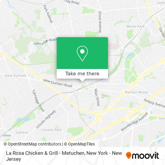 La Rosa Chicken & Grill - Metuchen map