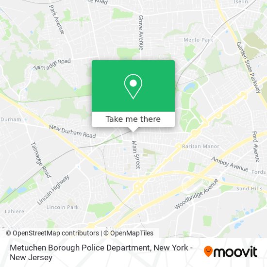 Metuchen Borough Police Department map