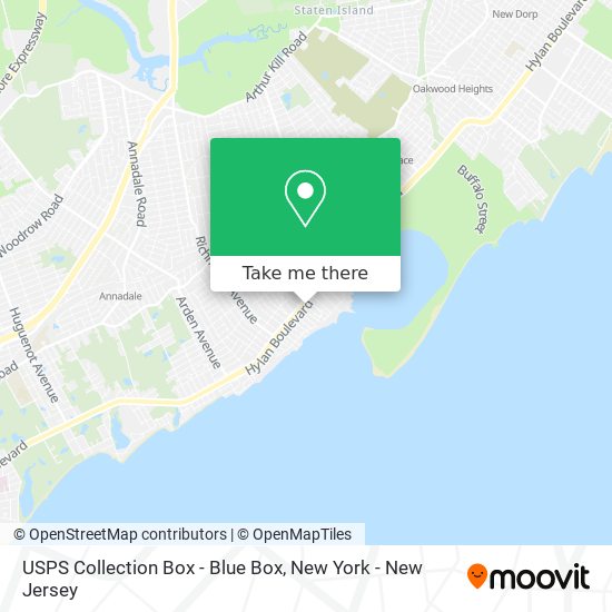 USPS Collection Box - Blue Box map