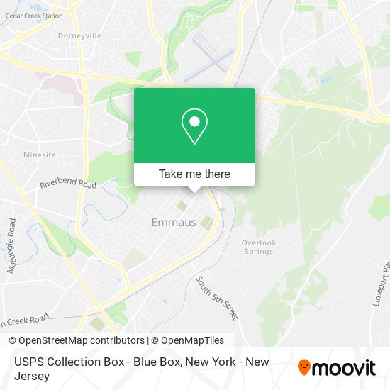 USPS Collection Box - Blue Box map