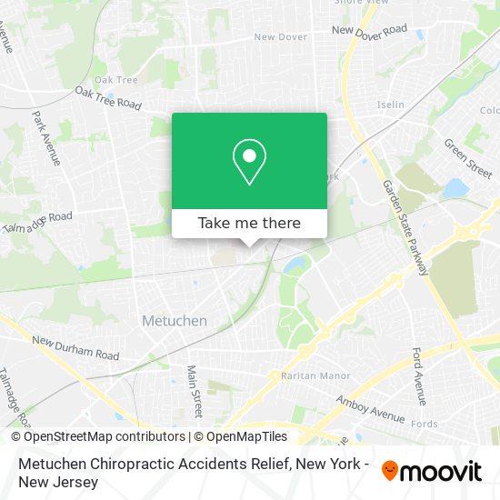 Mapa de Metuchen Chiropractic Accidents Relief