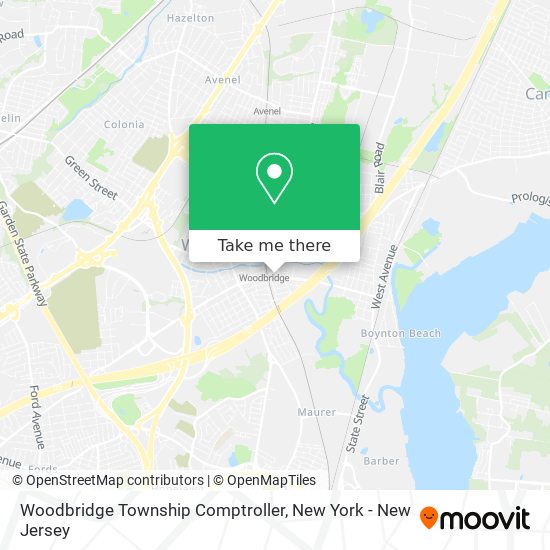 Woodbridge Township Comptroller map