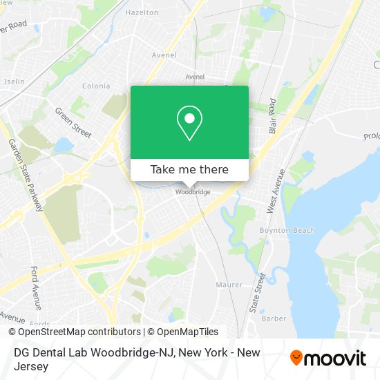 Mapa de DG Dental Lab Woodbridge-NJ