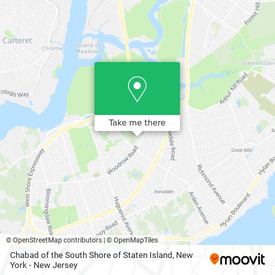 Chabad of the South Shore of Staten Island map