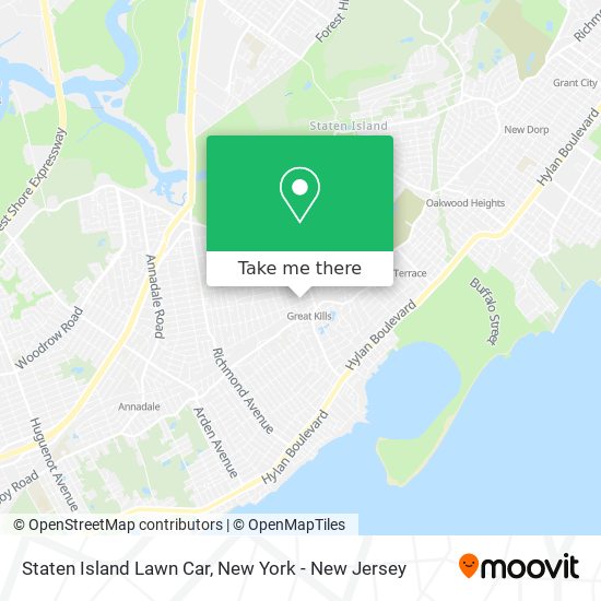 Mapa de Staten Island Lawn Car