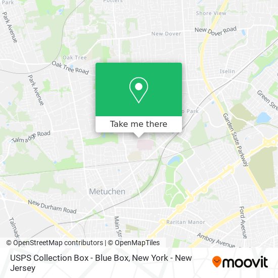 USPS Collection Box - Blue Box map