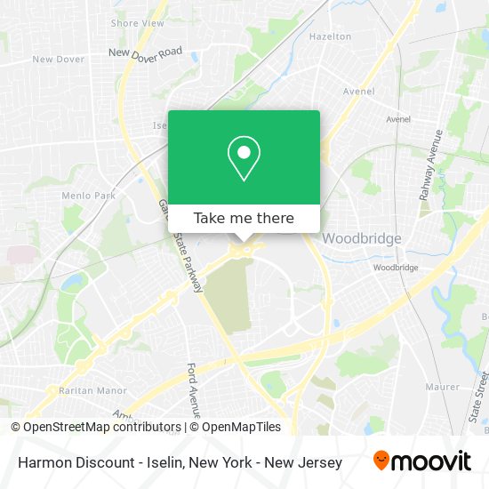 Harmon Discount - Iselin map