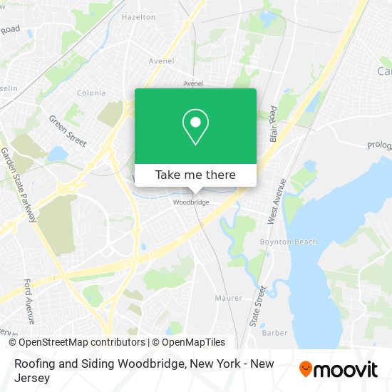 Roofing and Siding Woodbridge map