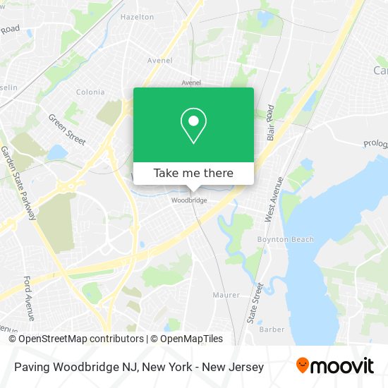 Paving Woodbridge NJ map