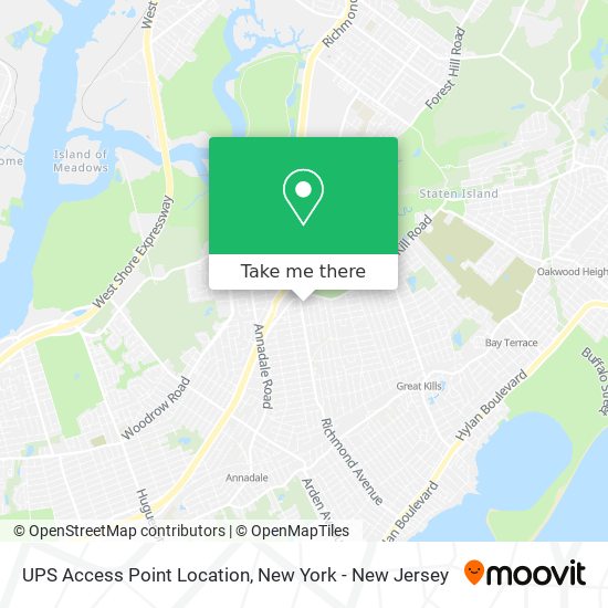 UPS Access Point Location map