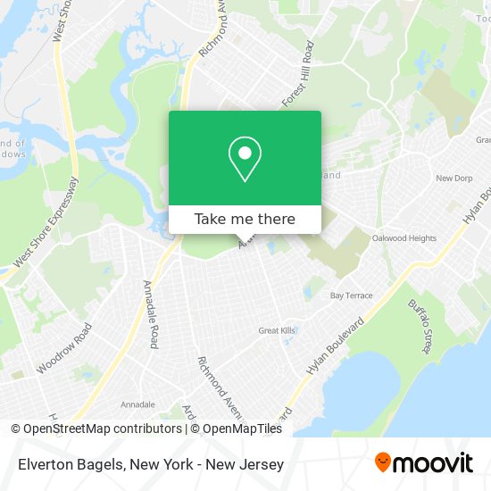 Elverton Bagels map