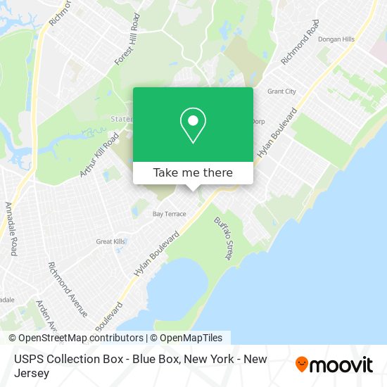 USPS Collection Box - Blue Box map