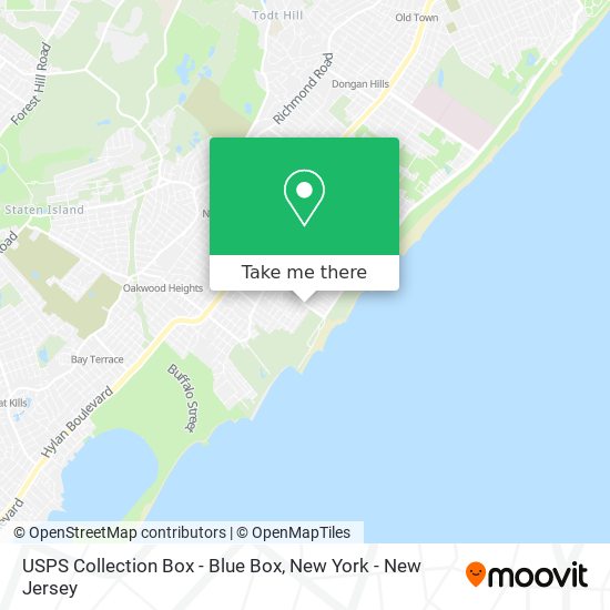 USPS Collection Box - Blue Box map