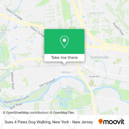 Mapa de Sues 4 Paws Dog Walking