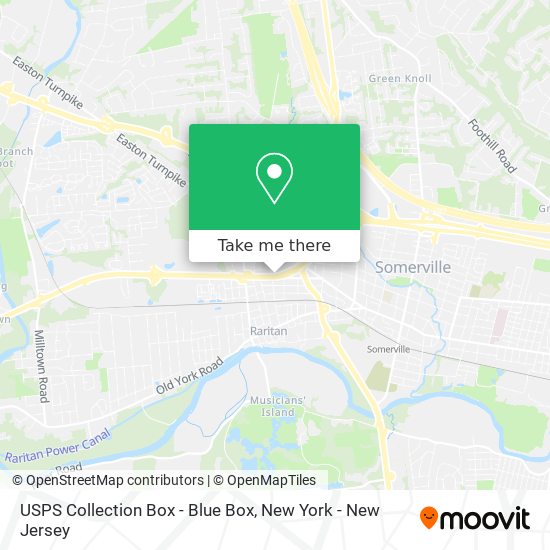 Mapa de USPS Collection Box - Blue Box