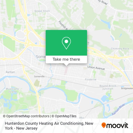 Hunterdon County Heating Air Conditioning map