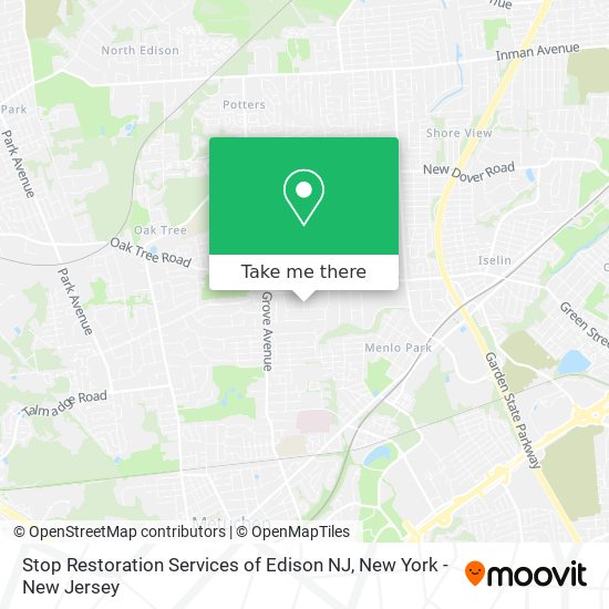 Stop Restoration Services of Edison NJ map