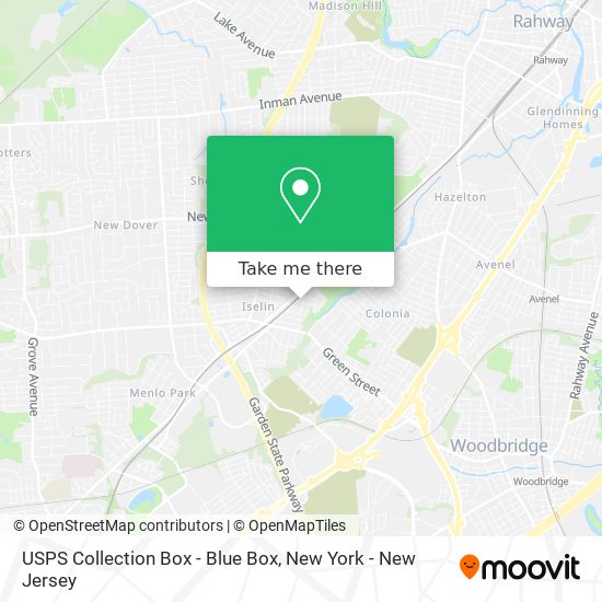 USPS Collection Box - Blue Box map