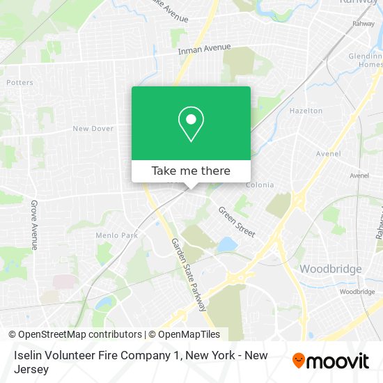 Iselin Volunteer Fire Company 1 map