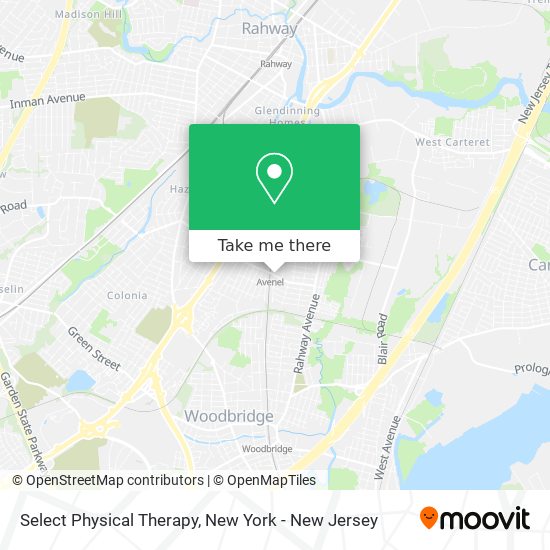 Select Physical Therapy map