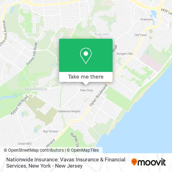 Nationwide Insurance: Vavas Insurance & Financial Services map
