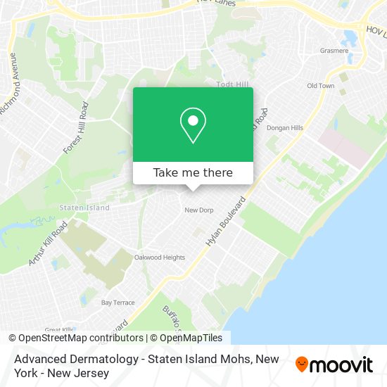 Advanced Dermatology - Staten Island Mohs map