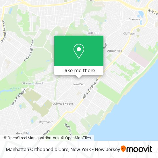 Manhattan Orthopaedic Care map