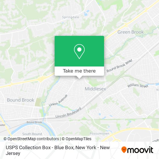 USPS Collection Box - Blue Box map