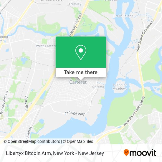 Mapa de Libertyx Bitcoin Atm