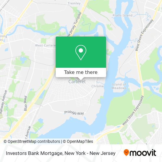 Investors Bank Mortgage map