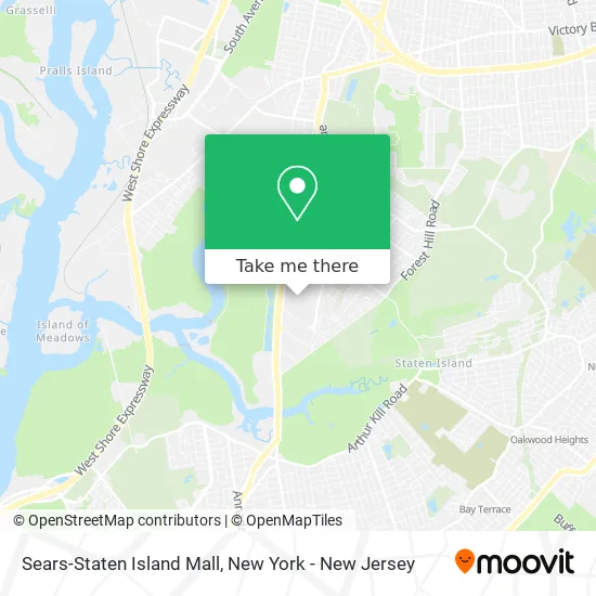 Mapa de Sears-Staten Island Mall