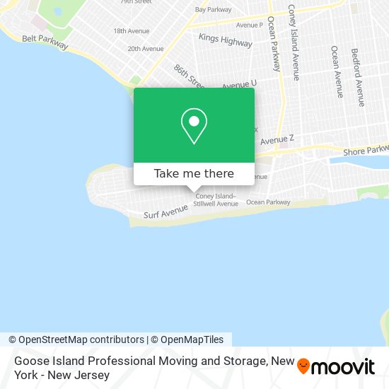 Mapa de Goose Island Professional Moving and Storage