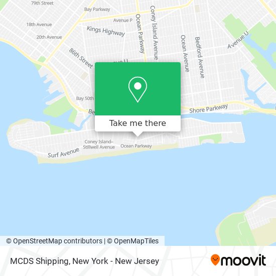 MCDS Shipping map