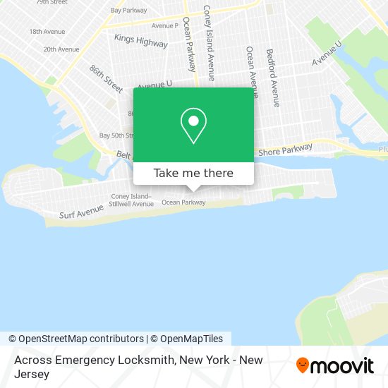 Mapa de Across Emergency Locksmith