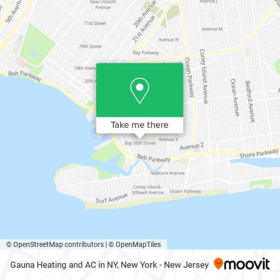 Gauna Heating and AC in NY map