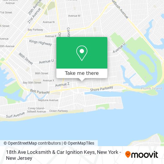 Mapa de 18th Ave Locksmith & Car Ignition Keys
