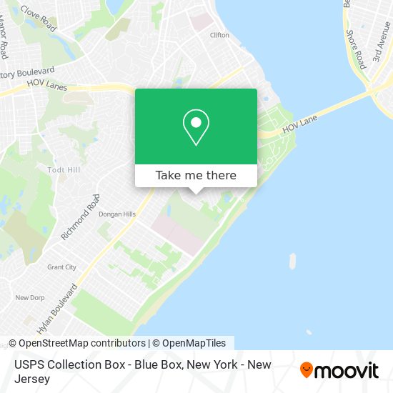 Mapa de USPS Collection Box - Blue Box