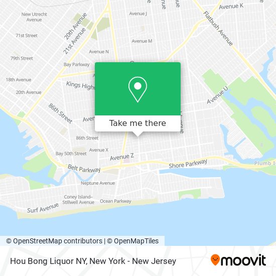 Hou Bong Liquor NY map