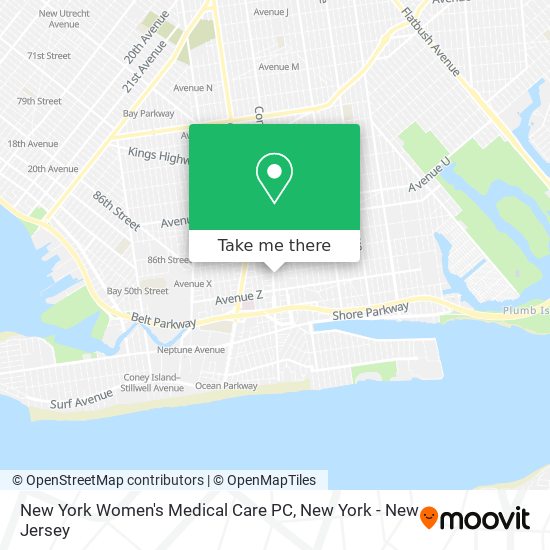 Mapa de New York Women's Medical Care PC