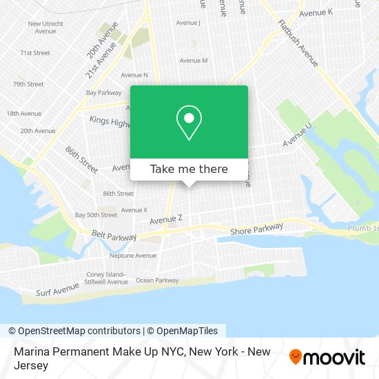 Marina Permanent Make Up NYC map