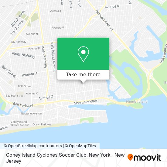 Coney Island Cyclones Soccer Club map