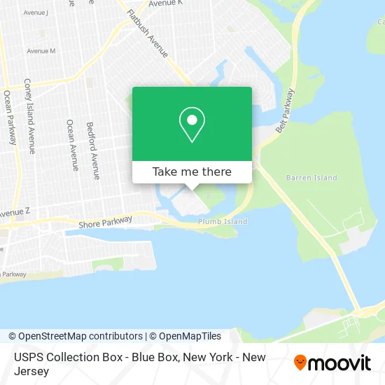 USPS Collection Box - Blue Box map