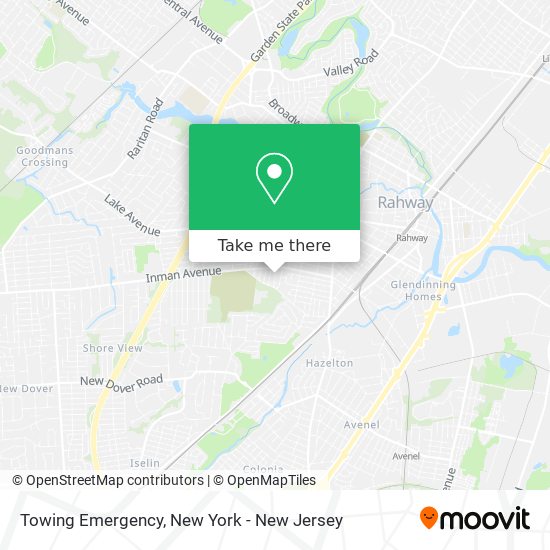 Towing Emergency map