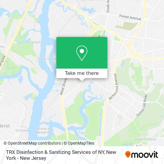 TRX Disinfection & Sanitizing Services of NY map