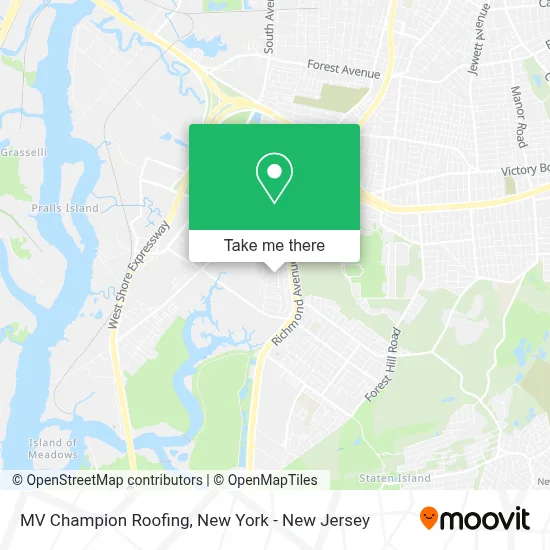 MV Champion Roofing map
