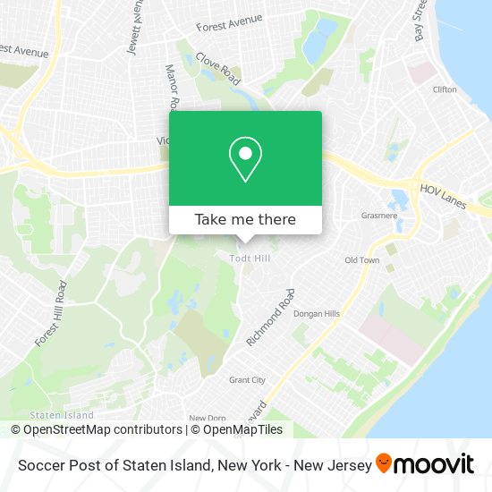 Soccer Post of Staten Island map