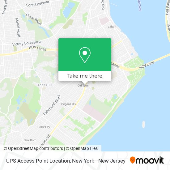 UPS Access Point Location map