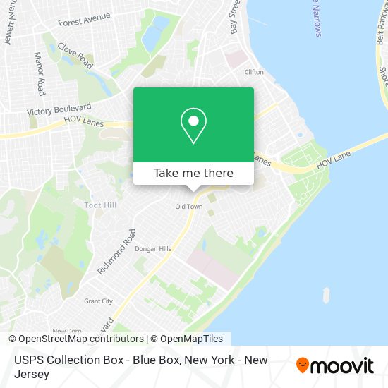 Mapa de USPS Collection Box - Blue Box